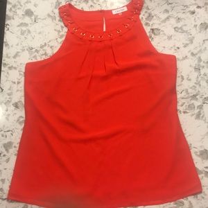 Calvin Klein Orange Tank with gold accent - size L